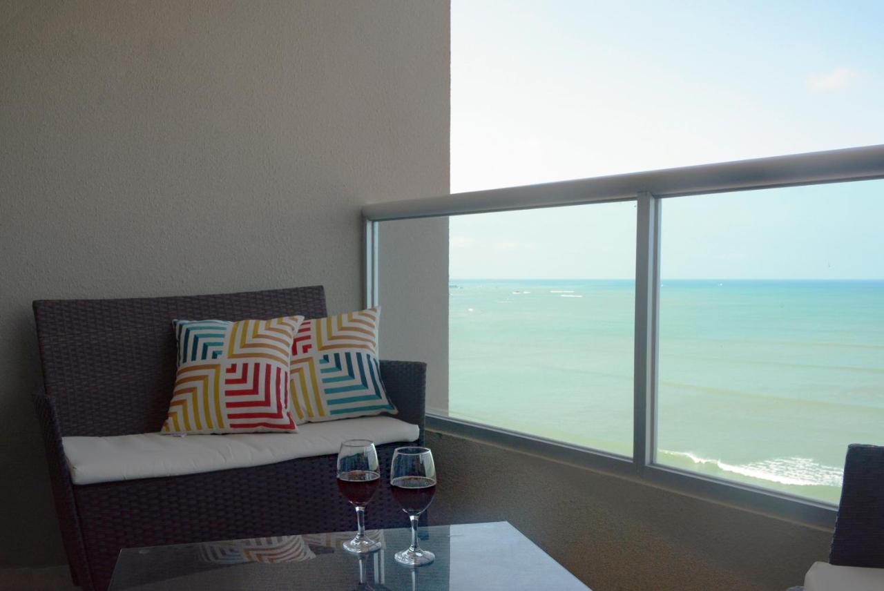 Lindo Departamento Al Pie De Playa Edificio Torre Oceanica Apartman Salinas Kültér fotó