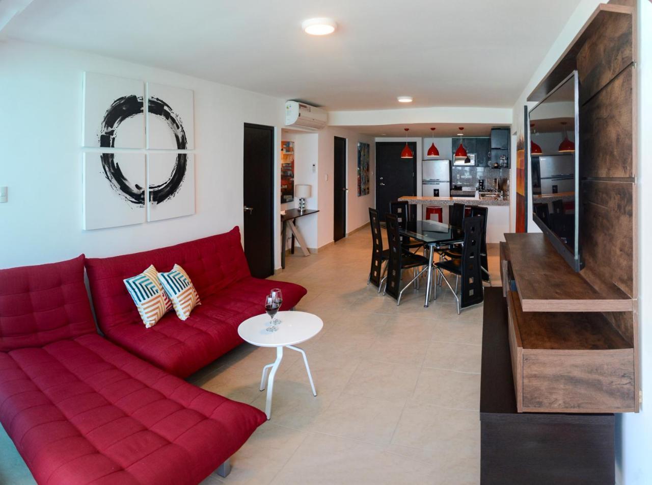 Lindo Departamento Al Pie De Playa Edificio Torre Oceanica Apartman Salinas Kültér fotó