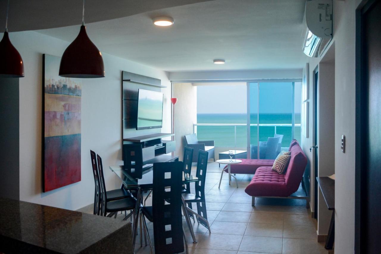 Lindo Departamento Al Pie De Playa Edificio Torre Oceanica Apartman Salinas Kültér fotó