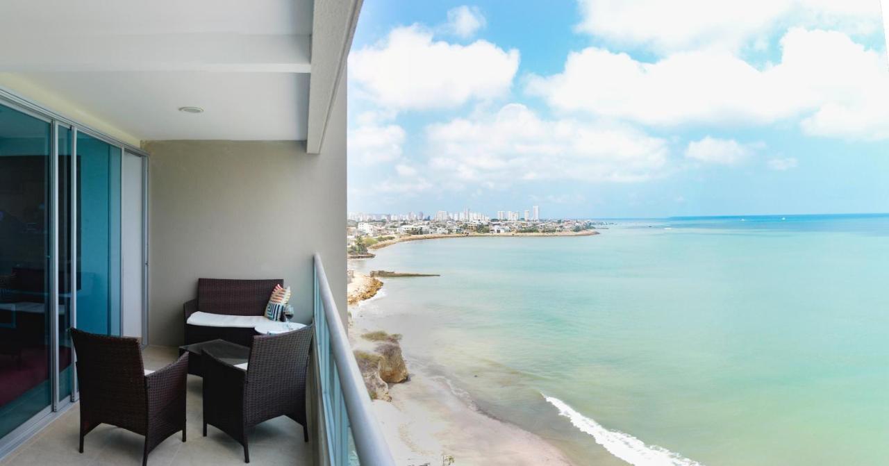 Lindo Departamento Al Pie De Playa Edificio Torre Oceanica Apartman Salinas Kültér fotó